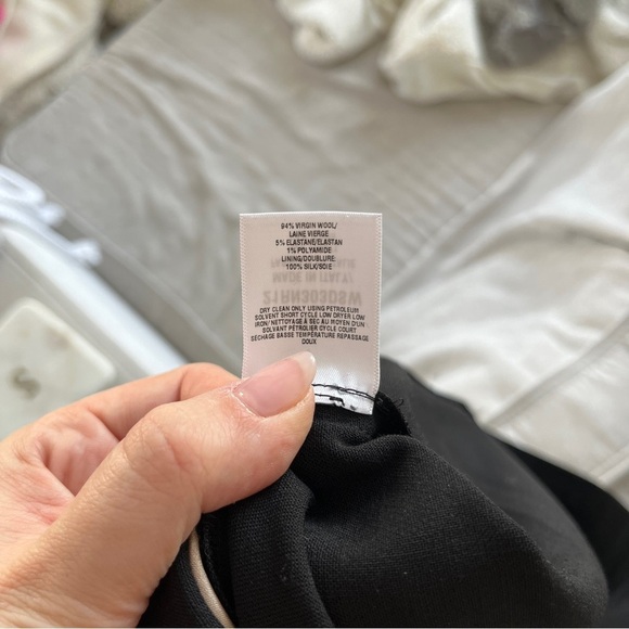 Oscar de la Renta Wool-Blend Black Floral Flower Cutout Culotte Size 6 NWOT - Picture 6 of 6